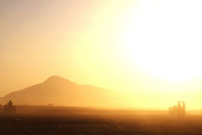 Scenic view of sinai desert at sunset