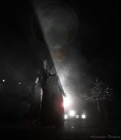 Silhouette people at music concert