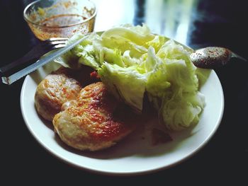 Close-up of food in plate