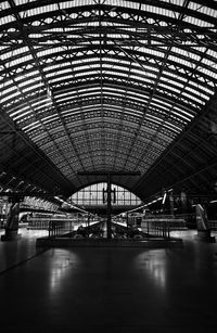 View of empty railroad station