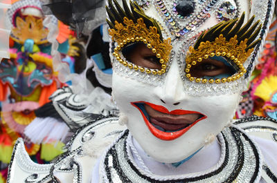 Close-up of multi colored mask