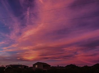 Scenic view of dramatic sky during sunset