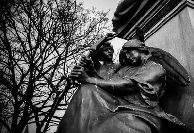 Low angle view of statue