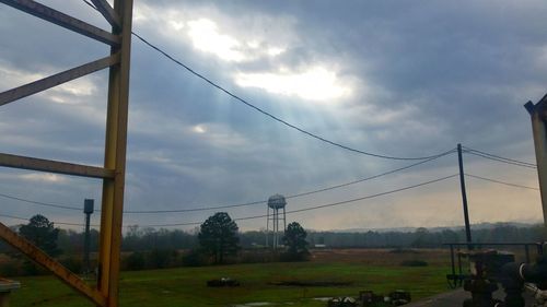 Cloudy sky over landscape