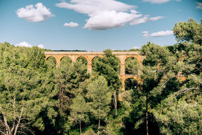 Panoramic view of arch bridge against sky