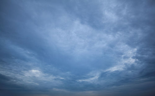 Low angle view of cloudy sky