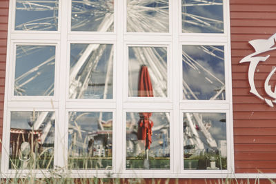 Close-up of window on building