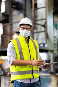 Portrait of man working