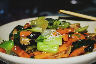 Close-up of salad in plate