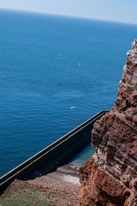 High angle view of sea against sky