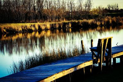 Pier on lake