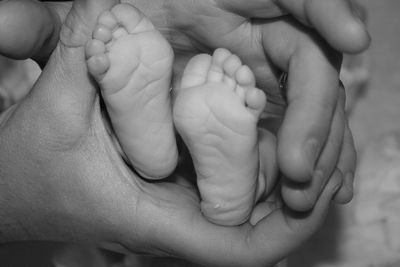 Close-up of baby hands