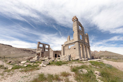 Low angle view of building against sky