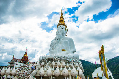 Low angle view of traditional building against sky