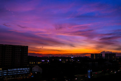 City at sunset