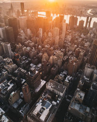 Aerial view of buildings in city