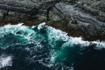 Scenic view of waterfall