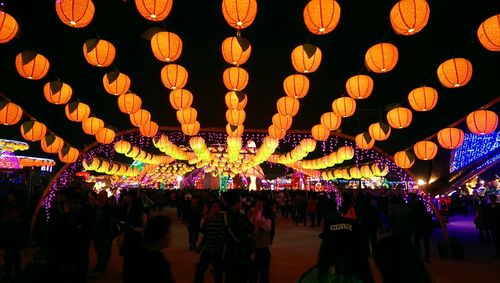 People enjoying at night
