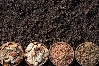 Full frame shot of dried cake