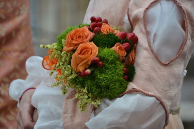 Close-up of rose bouquet