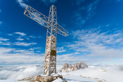 View from sass pordoi, dolomites, italy