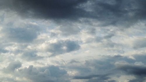 Low angle view of cloudy sky