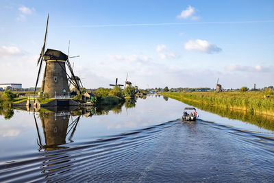 The famous dutch windmills at kinderdijk, a unesco world heritage site, south holland