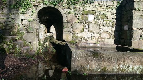 Stone wall of old building