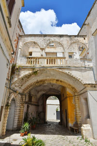 The facade of a house in galatina, a village in the province of lecce in italy.