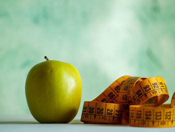 Close-up of apple on table