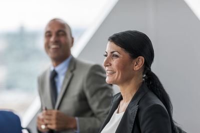 Businessman and businesswomen at meeting