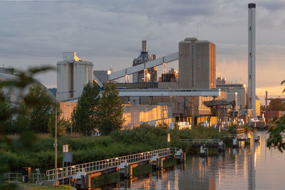 View of factory against sky