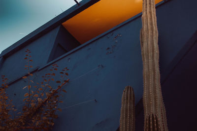 Low angle view of building against sky during sunset