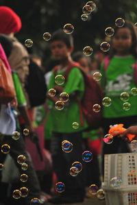 Aerial view of bubbles