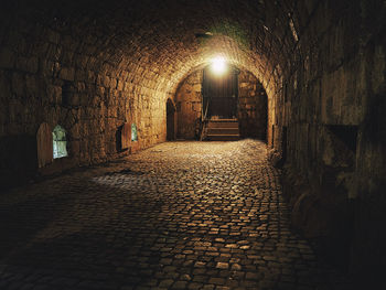 View of empty alley