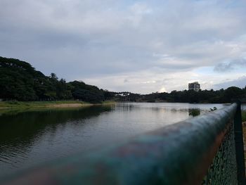 Scenic view of river against sky