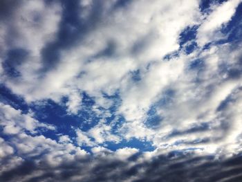 Low angle view of clouds in sky