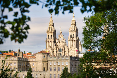 Low angle view of buildings against sky