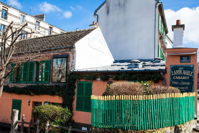 Low angle view of buildings against sky