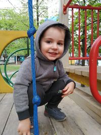 Portrait of innocent boy at playground