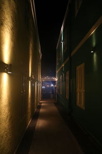 Narrow street at night