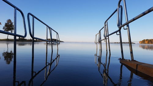 Scenic view of river against clear sky