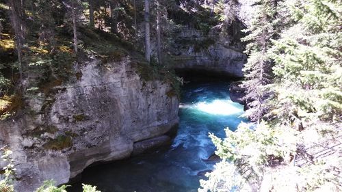 Stream flowing through rocks