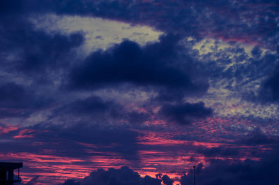 Low angle view of dramatic sky