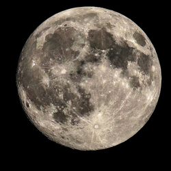 Close-up of moon against clear sky at night