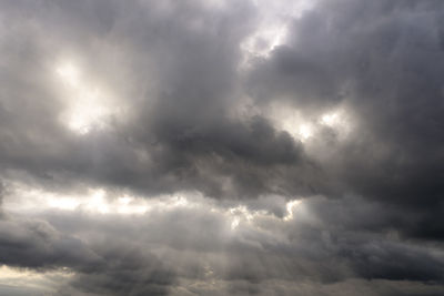 Low angle view of storm clouds in sky