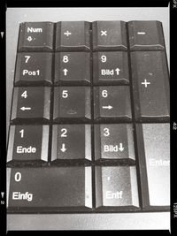 Close-up of control panel