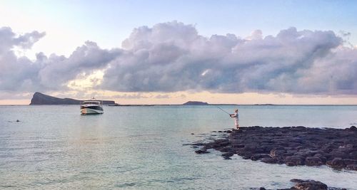 Scenic view of sea against sky
