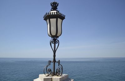 Close-up of sea against clear sky