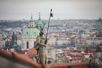 Prague view from the prague castle square.